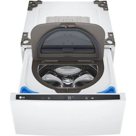 LG - SideKick 1.0 Cu. Ft. High-Efficiency Smart Top Load Pedestal Washer - White