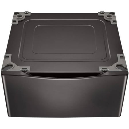 LG - 27" Laundry Pedestal with Storage Drawer - Black Steel