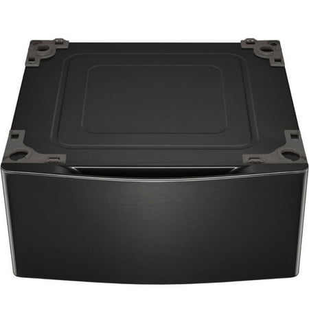 LG - 29" Laundry Pedestal With Storage Drawer - Black Steel