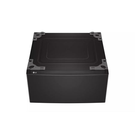 LG - 27" Laundry Pedestal with Storage Drawer - Black Steel