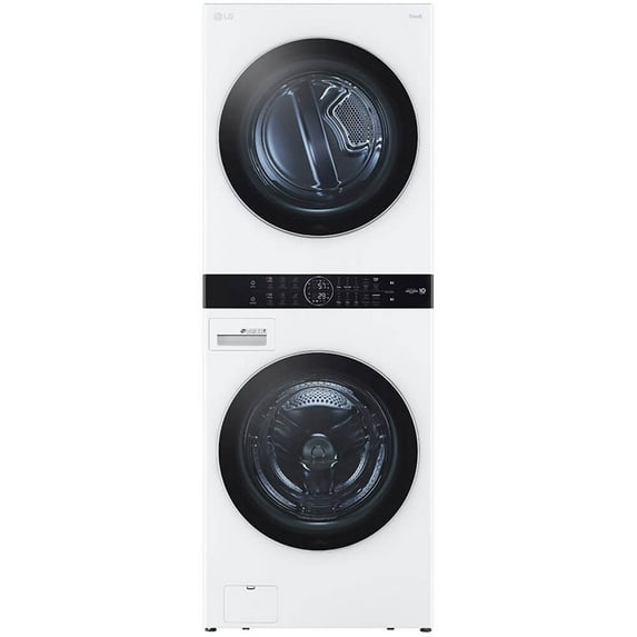 LG WKGX201HWA 27 inch White WashTower Laundry Center with 4.5 cu. ft. Washer and 7.4 cu. ft. Gas Dryer