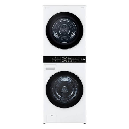 LG WKHC252HWA Single Unit High-Efficiency Front Load White Smart WashTower