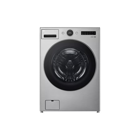 LG - 4.5 Cu. Ft. High-Efficiency Stackable Smart Front Load Washer with Steam and TurboWash 360 - Graphite Steel