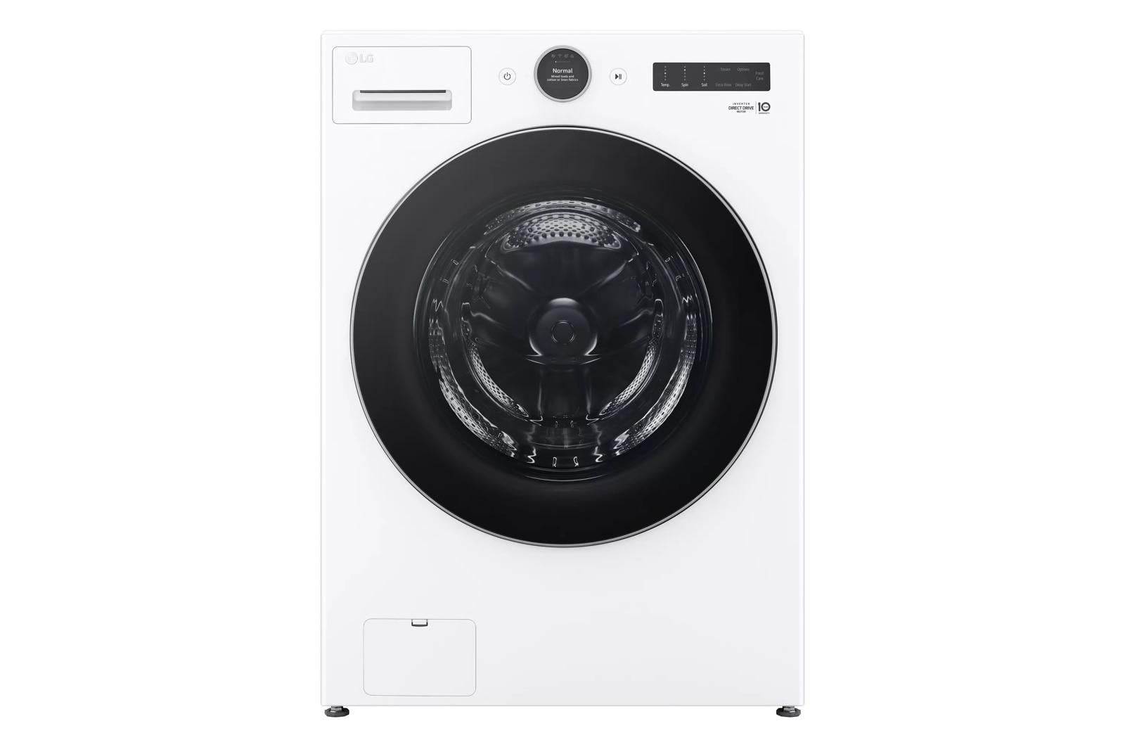 White High Efficiency Smart Front Load Washer with Steam Setting