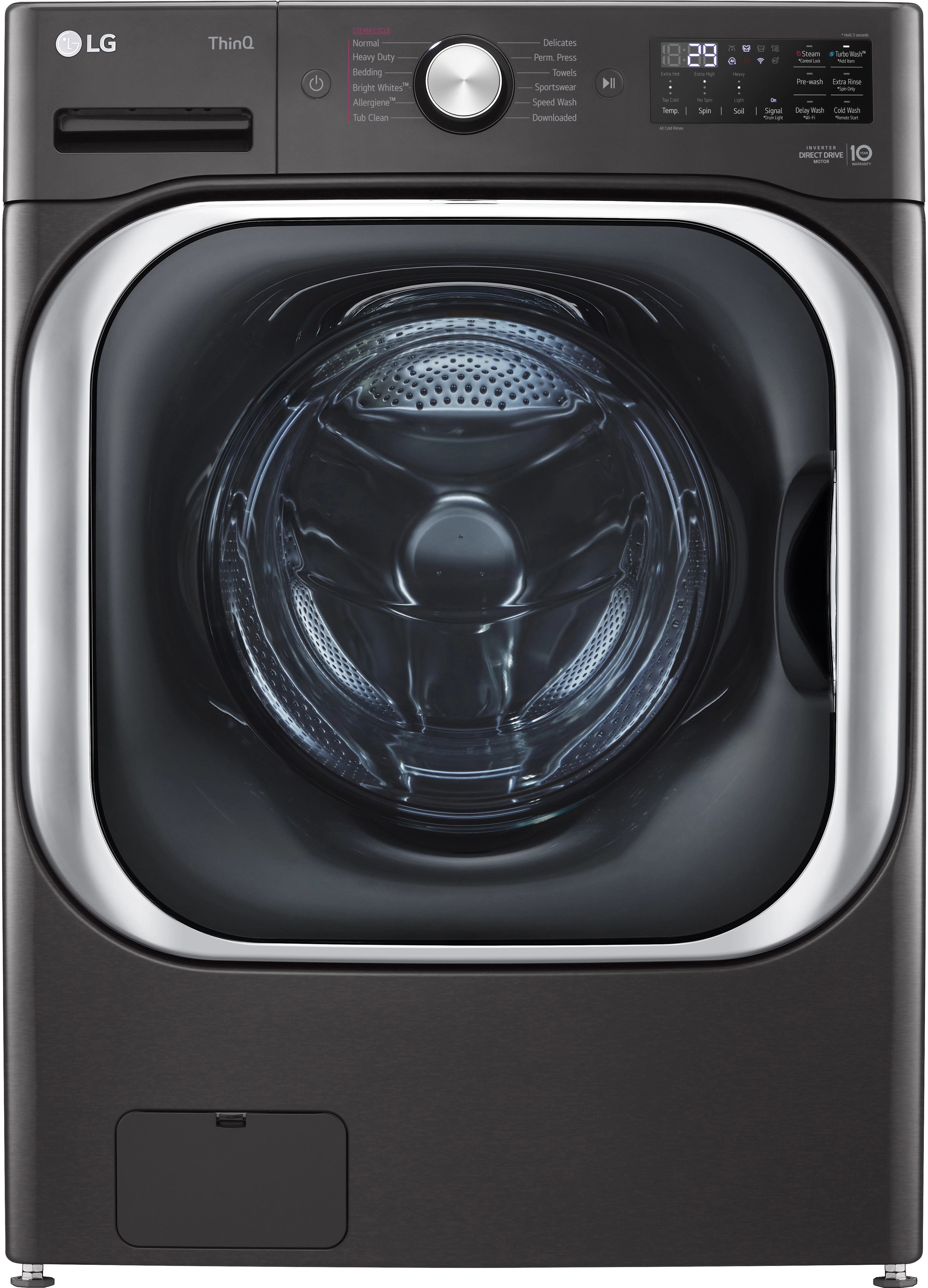 LG WM8900HBA 5.2 Cu. Ft. Black Steel Front Load Washer