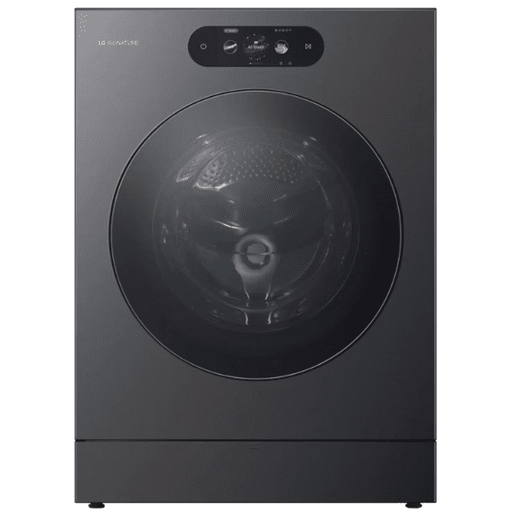LG WM9901HBA 5.8 cu. ft. Mega Capacity Smart Front Load Washer with Built-In Intelligence, TurboWash, ezDispense, Touch Control, Brushed Black Steel