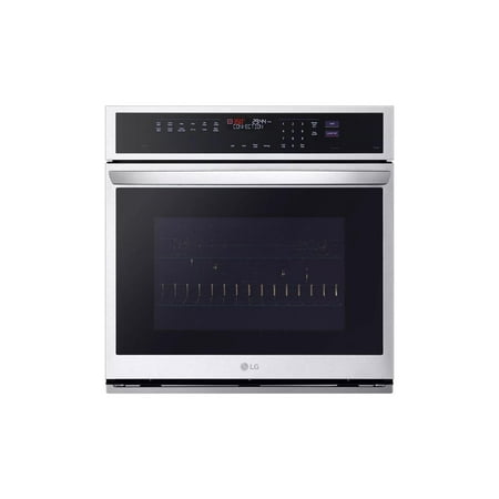 LG - 30" Smart Built-In Single Electric Convection Wall Oven with Steam Sous Vide - Stainless Steel