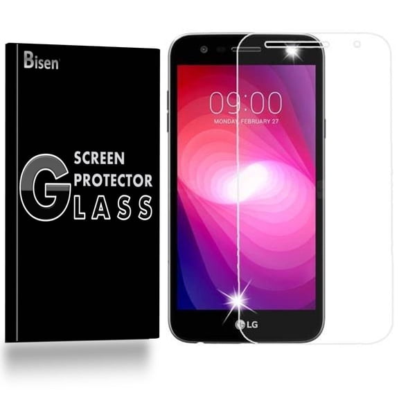 LG X Charge [BISEN] 9H Tempered Glass Screen Protector, Anti-Scratch, Anti-Shock, Shatterproof, Bubble Free