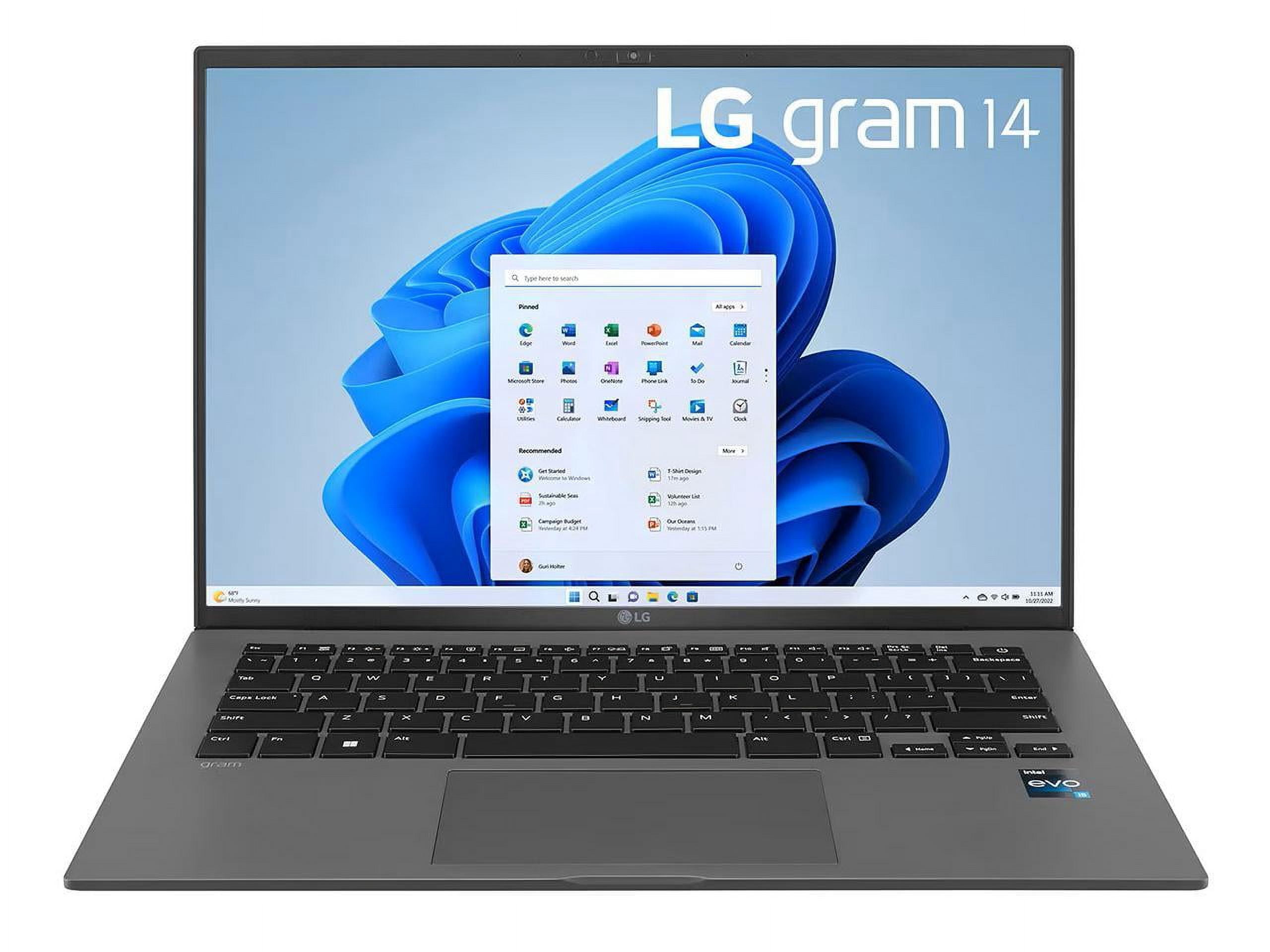 LG gram 14Z90R-N.APC5U1 14" Notebook - Intel Core i5-1340P - 8 GB Total RAM - 512 GB SSD - Intel Chip - Windows 11 Pro - In-plane Switching (IPS) Technology