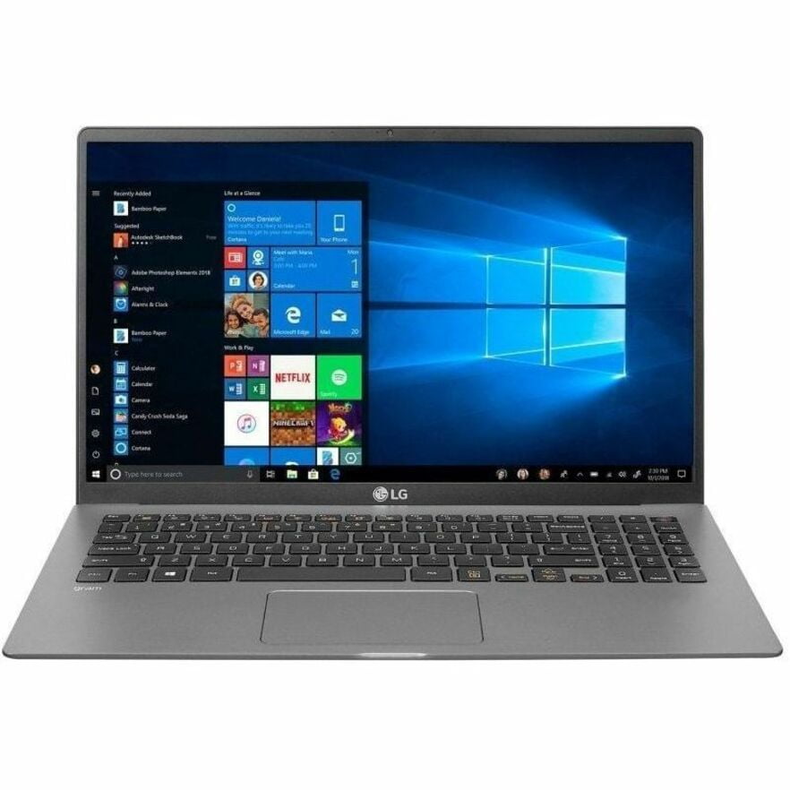 LG gram 15Z90N-N.APS9U1 - Core i7 1065G7 / 1.3 GHz - Win 10 Pro 64-bit - 16 GB RAM - 512 GB (2x) SSD NVMe - 15.6" IPS 1920 x 1080 (Full HD) - Iris Plus Graphics - Bluetooth, Wi-Fi - dark silver