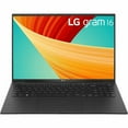 thumbnail image 1 of LG gram 16Z90R-N.APB8U1 16" Notebook - WQXGA - 2560 x 1600 - Intel Core i7 13th Gen i7-1360P Dodeca-core (12 Core) 2.20 GHz - 32 GB Total RAM - 512 GB SSD - Obsidian Black - Intel Chip - Windows, 1 of 15