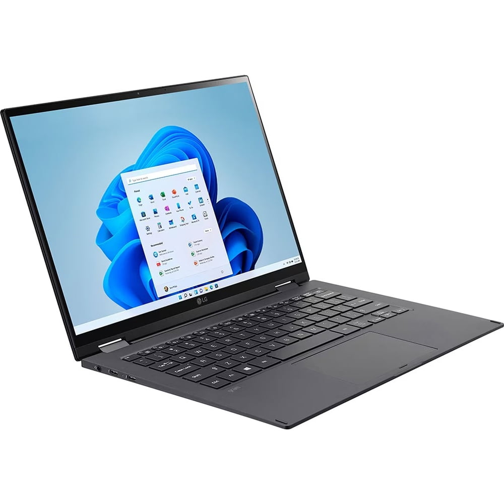 LG gram (2022) 14T90Q 2-in-1 Tablet Laptop, 14" (1920 x 1200) IPS Display, Intel Evo 12th Gen i7 1260P Processor, 16GB LPDDR5, 1TB NVMe SSD, FHD Webcam, WiFi 6E, Thunderbolt 4, Windows 11, Black