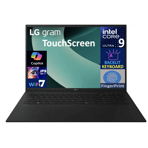 LG gram AI Powered Laptop 17.0in Touchscreen IPS WQXGA Display (Intel Ultra 9-288V, 32GB LPDDR5X, 1TB PCIe SSD, Intel Arc 140V, Backlit KB, Fingerprint, 2 Thunderbolt 4, WiFi 7, Webcam, Win 11 Pro)