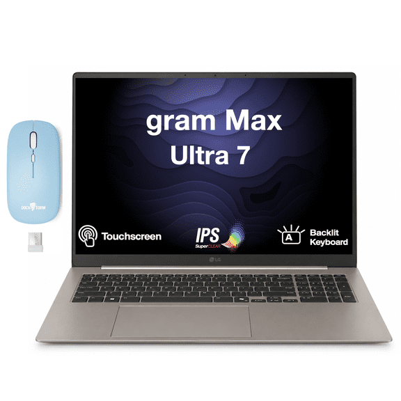 LG gram Max Copilot + Laptop 17.0" Touch IPS WQXGA Ultra 7 355, 16GB/512GB, W11P w/DKZ Mouse