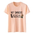thumbnail image 1 of LGASWYX Ladies Summer Tops Short Sleeve Sweet And Sour Pineapple T Shirt Fun Pattern Printed Inverted Pineapple Tee Shirts Womens, 1 of 2