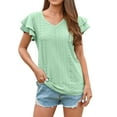 LGASWYX Summer Clothes For Women 2024 Women Solid Color Knitted Mesh