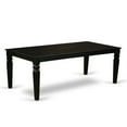 thumbnail image 1 of LGBR7-BLK-17 7Pc Dinette Set Includes a Rectangular Kitchen Table with Butterfly Leaf and Six Parson Chairs with Light Sable Fabric, Black Finish, 1 of 3