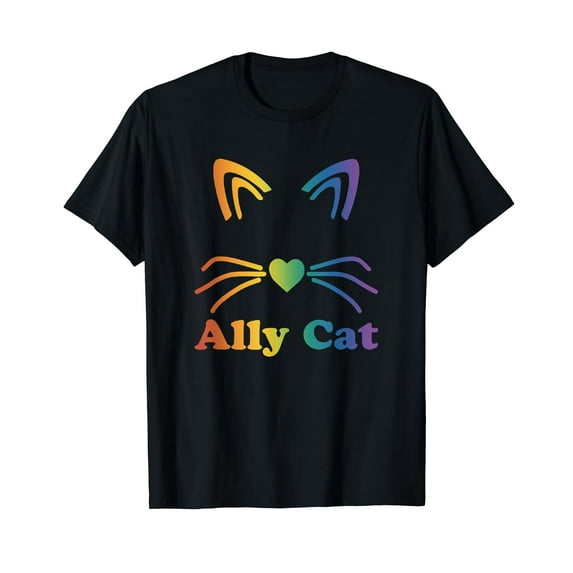 LGBT Ally Cat Be Kind Gay Rainbow Funny LGBTQ Gift Idea T-Shirt