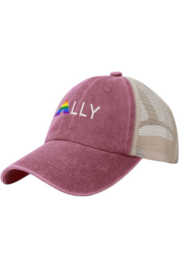 LGBT Ally Flag Pride LGBT Equality Baseball Cap Men Women - Classic Adjustable Plain Hat Hiking Travel Hat Black