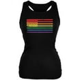 thumbnail image 1 of LGBT American Flag Distressed Black Juniors Soft Tank Top - X-Large, 1 of 1