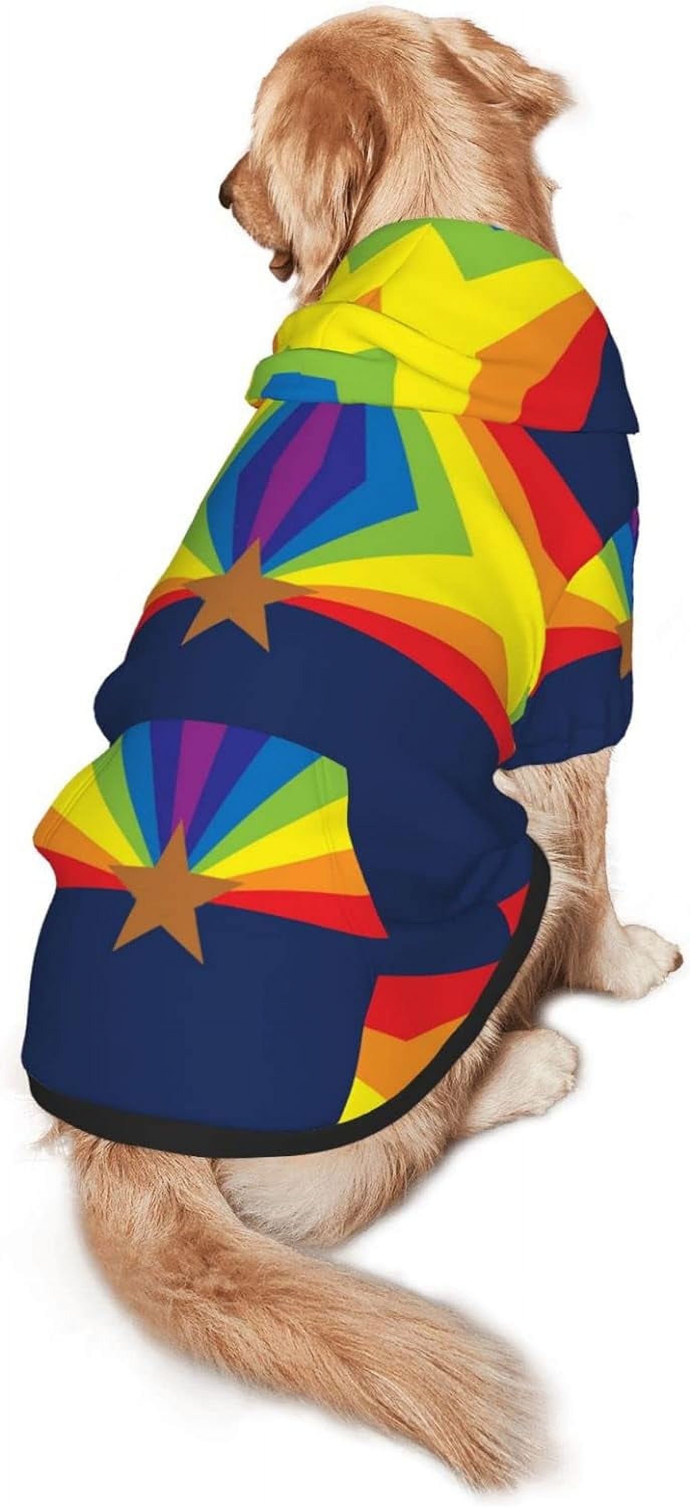LGBT Arizona Flag Gay Pride Dog Hoodie Sweaters with Pocket Hooded
