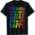 thumbnail image 1 of LGBT Awareness Parents Mom Dad Gay Pride Rainbow T-Shirt, 1 of 5