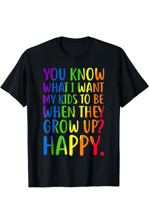 LGBT Awareness Parents Mom Dad Gay Pride Rainbow T-Shirt