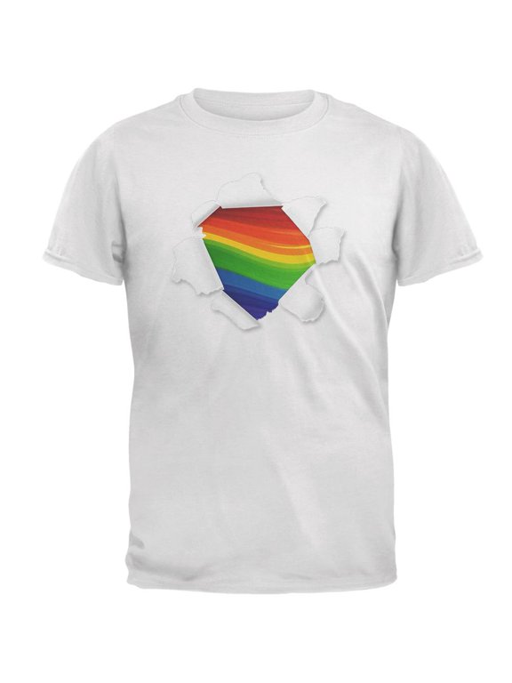 LGBT Bursting with Pride Mens T Shirt White SM