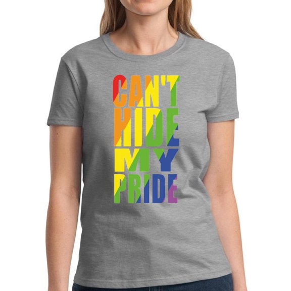 LGBT Can't Hide My Pride T-Shirt for Women - S M L XL 2XL 3XL Graphic Tee - Pride Support Tee Shirt Gift