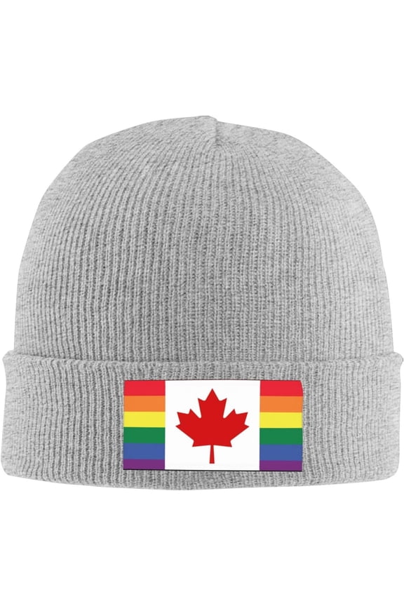 LGBT Canada Knit Hat Pride LGBTQ Canada Flag History Month Beanie Warm Winter Cap