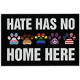 thumbnail image 1 of LGBT Door Mat Hate Has No Home Here Dog Paws LGBT Pride LGBTQ Peace Rainbow Welcome Non-Slip Mats Funny Doormat Bathroom Kitchen Front Porch Rugs Entrance 20 * 32in/50 * 80cm, 1 of 7
