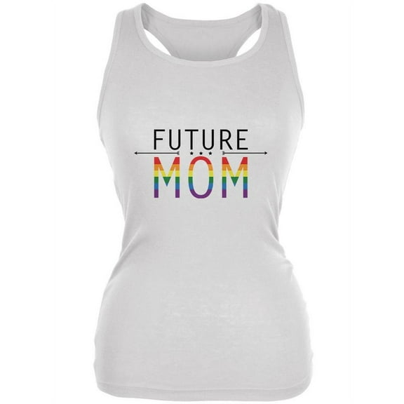LGBT FUTURE MOM White Juniors Soft Tank Top - X-Large