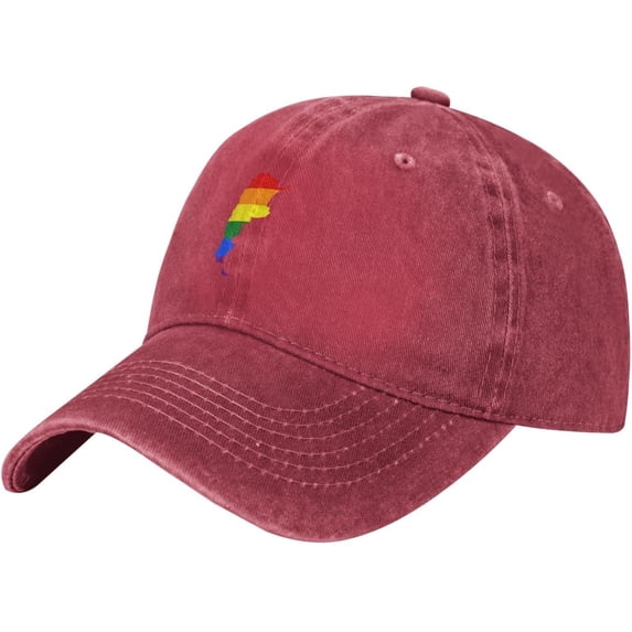 LGBT Flag Map of Argentina Baseball Cap Women Men Hat Vintage Trucker Sun Hat Dad Cowboy Hats