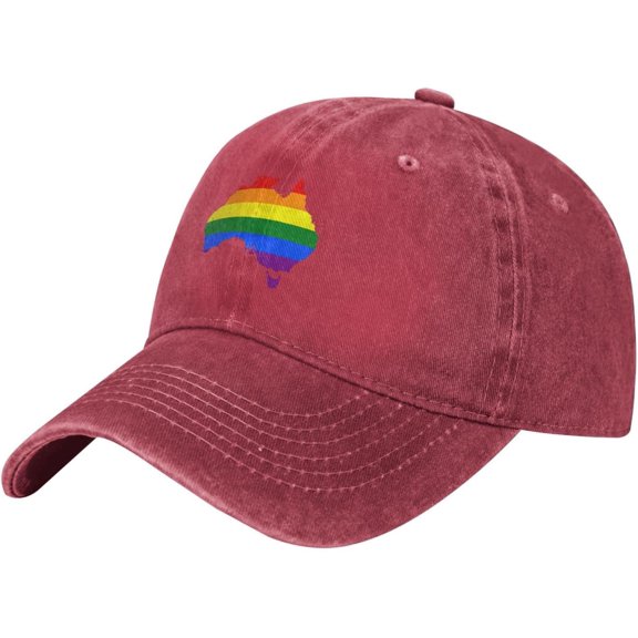 LGBT Flag Map of Australia Baseball Cap Women Men Hat Vintage Trucker Sun Hat Dad Cowboy Hats