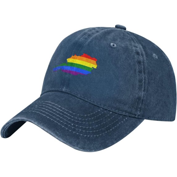 LGBT Flag Map of Austria Baseball Cap Women Men Hat Vintage Trucker Sun Hat Dad Cowboy Hats