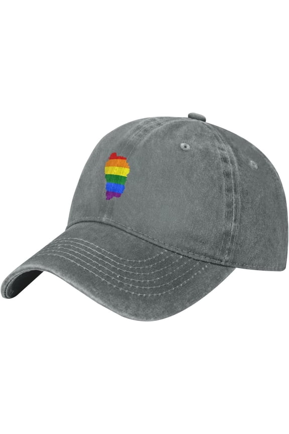 LGBT Flag Map of Dominica Baseball Cap Women Men Hat Vintage Trucker Sun Hat Dad Cowboy Hats