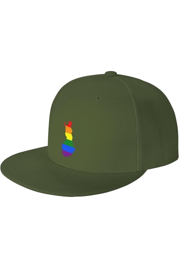 LGBT Flag Map of Finland Snapback Hats for Men Women Baseball Cap Adjustable Flat Bill Sun Hat