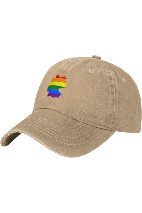 LGBT Flag Map of Germany Baseball Cap Women Men Hat Vintage Trucker Sun Hat Dad Cowboy Hats