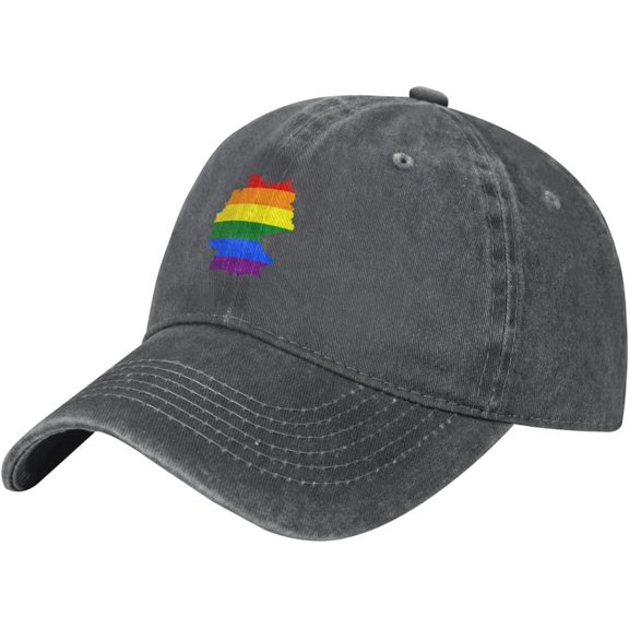 LGBT Flag Map of Germany Baseball Cap Women Men Hat Vintage Trucker Sun Hat Dad Cowboy Hats