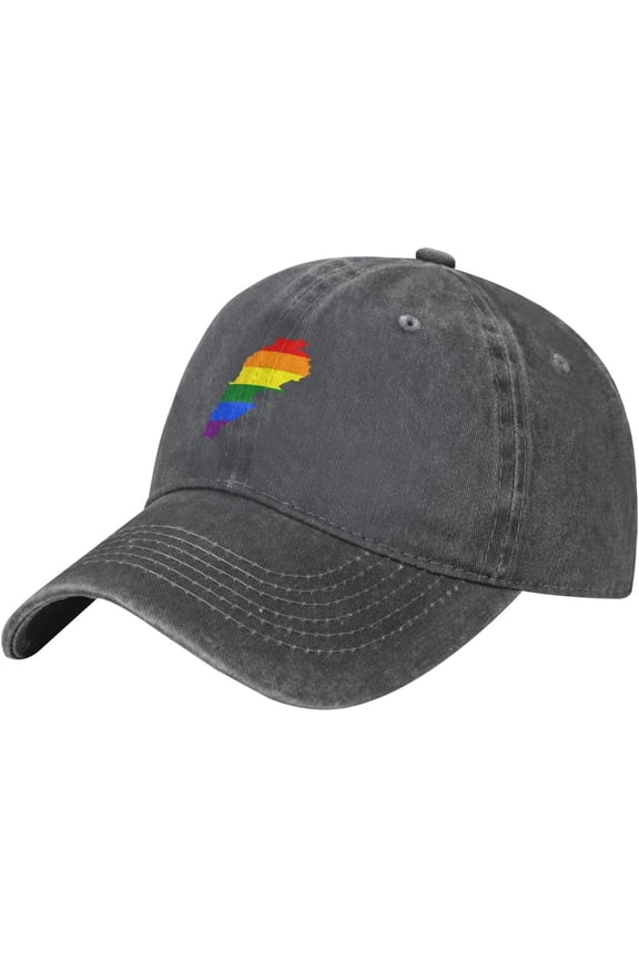LGBT Flag Map of Lebanon Baseball Cap Women Men Hat Vintage Trucker Sun Hat Dad Cowboy Hats