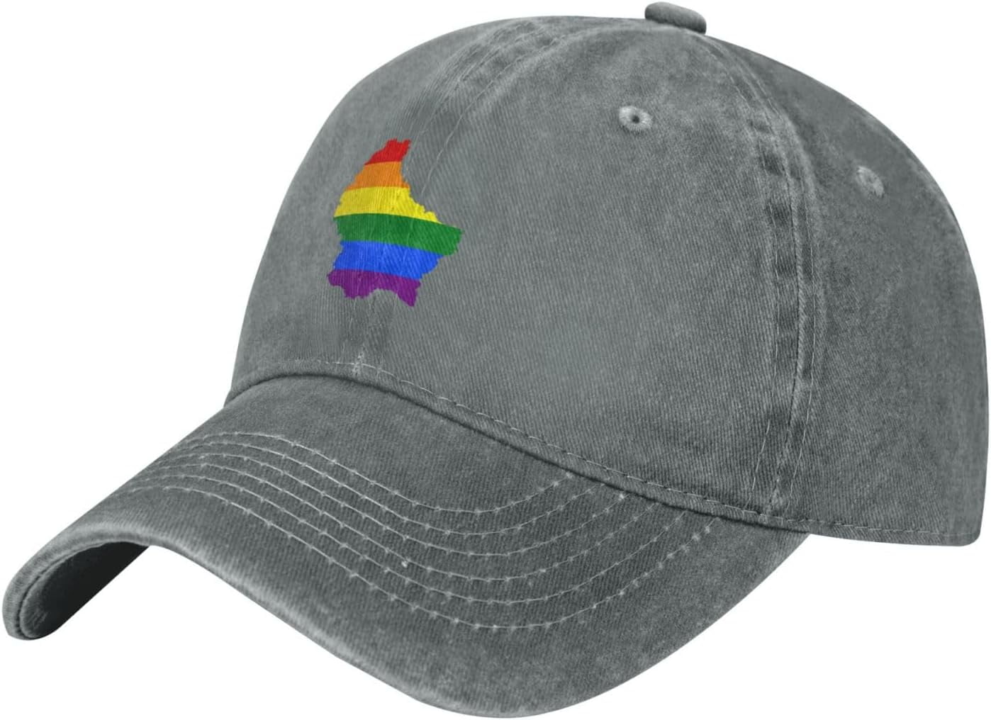 LGBTQ+ Pride Rainbow Embroidered Trucker Hat - Adjustable, Unisex Baseball Cap