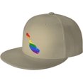 thumbnail image 1 of LGBT Flag Map of Malta Snapback Hats for Men Women Baseball Cap Adjustable Flat Bill Sun Hat, 1 of 8