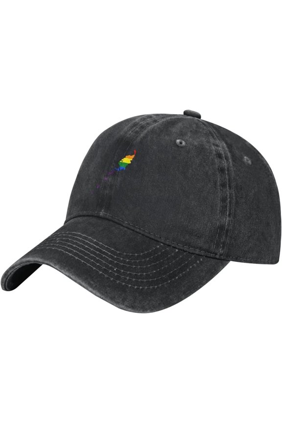 LGBT Flag Map of Palau Baseball Cap Women Men Hat Vintage Trucker Sun Hat Dad Cowboy Hats
