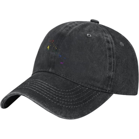 LGBT Flag Map of The Bahamas Baseball Cap Women Men Hat Vintage Trucker Sun Hat Dad Cowboy Hats