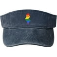 thumbnail image 1 of LGBT Flag Map of Tunisia Sun Visor Hats for Women Men Sun Hat Cotton Golf Hat Vintage Baseball Cap, 1 of 8
