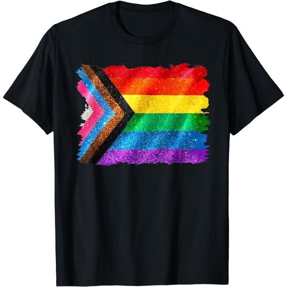 LGBT Flag Rainbow Retro Transgender LGBTQ Gay Lesbian Pride T-Shirt
