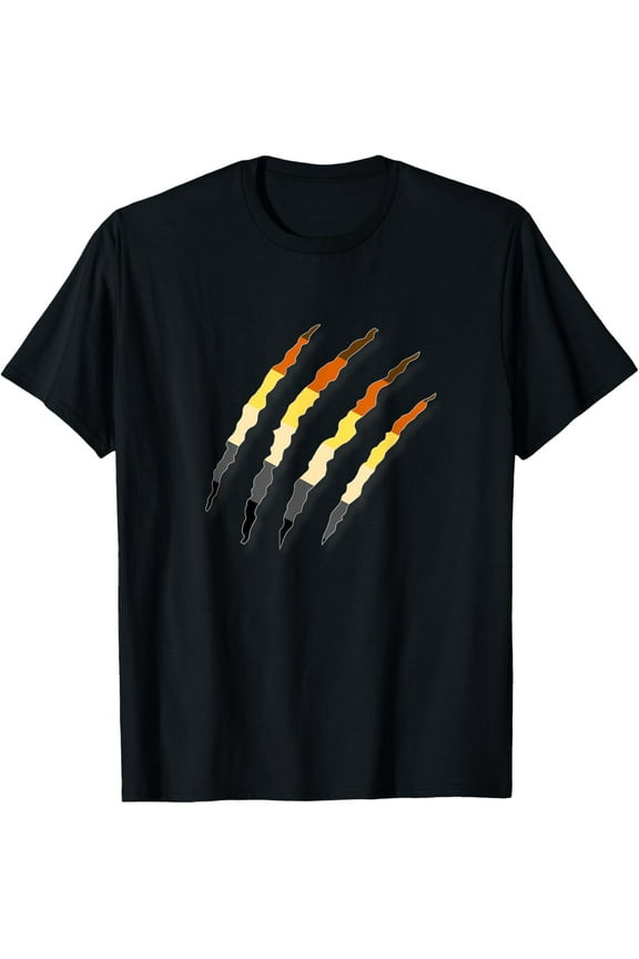 LGBT Gay Bear Pride Shirt For Men - Bear Paw Scratch Cub T-Shirt