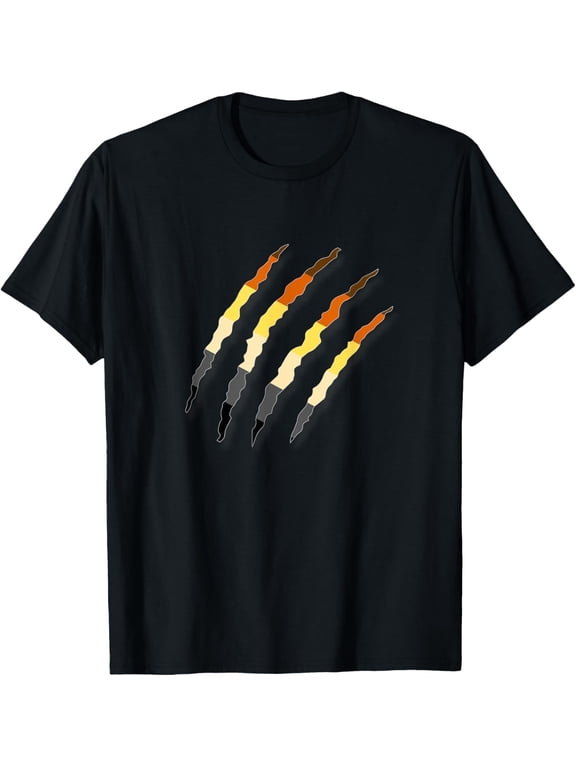 LGBT Gay Bear Pride Shirt For Men - Bear Paw Scratch Cub T-Shirt