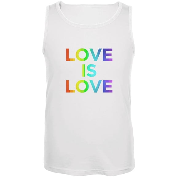 LGBT Gay Pride Love Is Love Mens Tank Top White LG