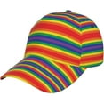 thumbnail image 1 of LGBT Gay Pride Rainbow Baseball Cap Vintage LGBT Gay Pride Adjustable Baseball Hat for Men Women, 1 of 8